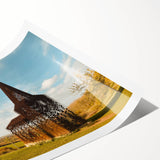 Extra large rolled print featuring line art flowers in muted earth tones, ideal for large living room wall decor.