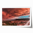 Rolled print of a Bulgarian landscape with vibrant greenery and floral elements, ideal for art wall dining room.