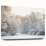 Large abstract wall art depicting a European scenery in Denmark on acrylic glass, suited for bedroom or dining room decor.