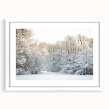 Textured abstract art print of a European scenery in muted earth tones, framed with a white mat.