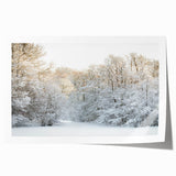 Rolled print of a Danish landscape with soft pastel hues and floral elements, suitable for art wall dining room.