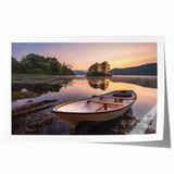 Extra large rolled print of Cumbria, England landscape with vibrant green fields and floral elements.