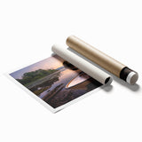 Extra large rolled print of Cumbria, England, displaying vibrant green landscapes and subtle floral elements.