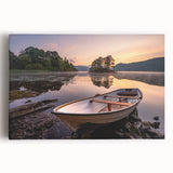 Black and white stretched canvas of Cumbria, England landscape, ideal for kitchen wall art or bedroom decor.