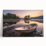 Black and white large art print of Cumbria, England scenery on stretched canvas, ideal for kitchen wall art.