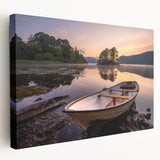 Panoramic view of Cumbria landscape on large stretched canvas, featuring lush green fields and distant hills.