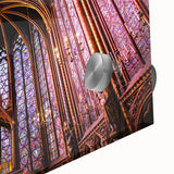 Large abstract depiction of Paris scenery on acrylic glass in mid-century modernist style, suitable for dining room art.