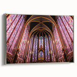 Landscape art painting of Paris with colorful art on black background in a silver frame, ideal for living room decor.