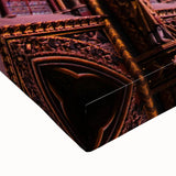 Black and white landscape art painting of Paris on stretched canvas, ideal for bedroom wall decor.