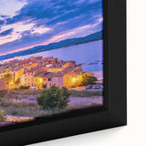 Extra large framed canvas featuring a textured scene of Provence with vibrant fields and a black sky.