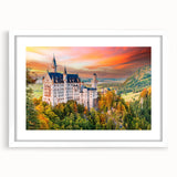 Textured art of a Bavarian landscape in muted earth tones on a framed canvas, suitable for bedroom decor.