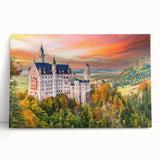 Black and white large art print of a Bavarian landscape on stretched canvas, suitable for kitchen wall art.