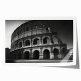 Rolled print of a Rome scenery with soft pastel shades, ideal for art wall dining room.