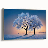 Landscape art painting of a European scenery in Latvia on a framed canvas.