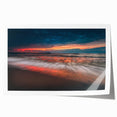 Extra large rolled print of a Lithuanian landscape with vibrant green and blue tones, ideal for art wall dining room.