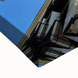 Monochrome landscape art painting of Barcelona on stretched canvas, ideal for bedroom wall decor.