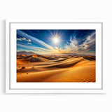 Abstract art print of Abu Dhabi cityscape in muted gray and blue tones on a framed white mat.