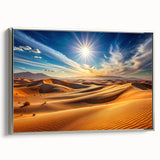 Framed canvas landscape art painting of Abu Dhabi skyline in muted gray and silver tones, ideal for office decor.