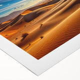 Art deco poster of Abu Dhabi skyline in muted gray and blue tones on rolled canvas, suitable for dining room wall art.