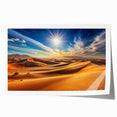 Extra large rolled print of Abu Dhabi scenery with vibrant sunset hues, ideal for art wall dining room.
