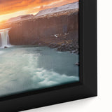 Extra large black wall art featuring a textured, colorful abstract design on framed canvas, ideal for living room decor.