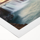 Art deco poster featuring a stylized Argentinian landscape in muted earth tones on rolled canvas.