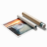 Extra large rolled print of a scenic Argentinian landscape with vibrant green and blue tones.