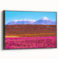 Black and white framed canvas of a Bolivian landscape, ideal for bedroom wall art.