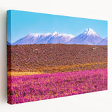 Large stretched canvas featuring a scenic Bolivian landscape with vibrant greens and blues, ideal for kitchen wall art.