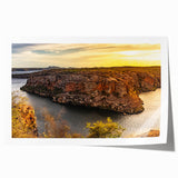 Extra large rolled print of a vibrant Brazilian landscape with lush greenery and floral elements.