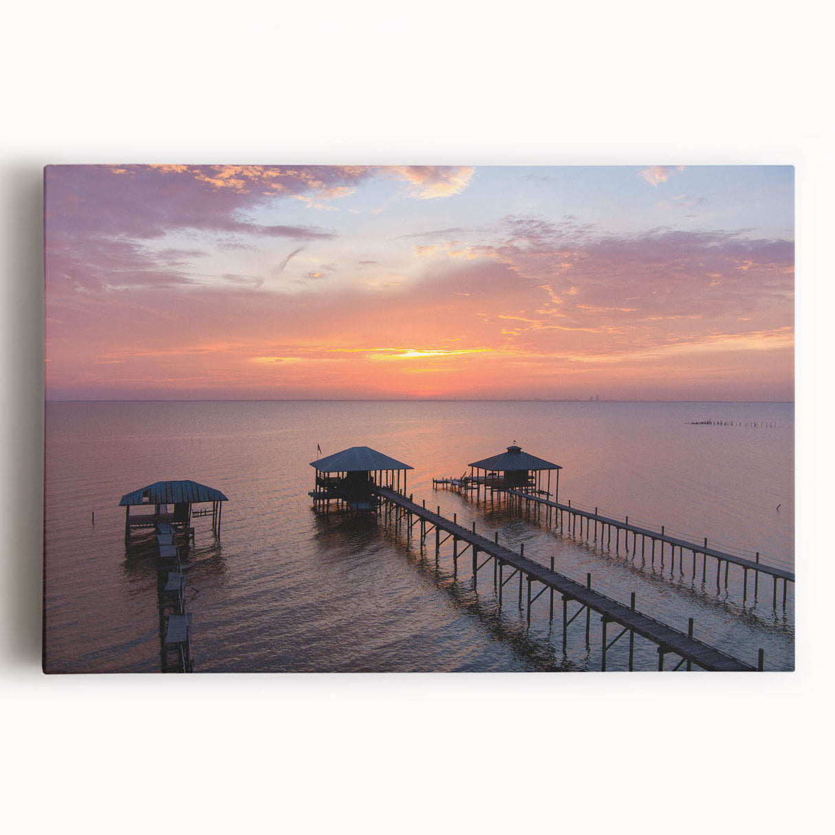 Large black and white stretched canvas of Alabama scenery, suitable as kitchen wall art.