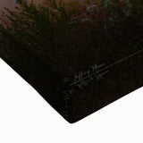 Large art of a Connecticut landscape in black and white on stretched canvas, suitable for bedroom wall decor.