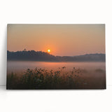 Black and white stretched canvas featuring a serene Connecticut landscape, ideal for kitchen wall art or bedroom decor.