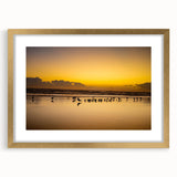 Extra large abstract art print of Daytona scenery in textured gold frame, ideal for living room decor.