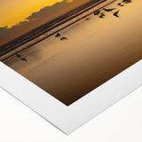 Art deco poster featuring Daytona beach scenery on a rolled canvas, suitable for dining room wall art.