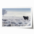 Scenic Idaho landscape on a rolled canvas, featuring vivid green fields and distant mountains.