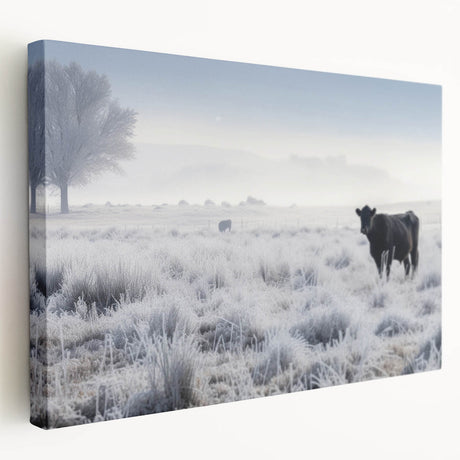 Idaho landscape on stretched canvas, featuring rolling hills in muted green and brown tones, suitable for kitchen wall art.