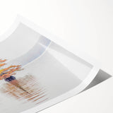 Extra large wall art featuring line art flowers in soft white against a dark background.