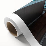 Art deco style poster of Charlotte, North Carolina skyline in pastel shades on rolled canvas, ideal for nursery wall art.