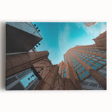 Black and white large art print of the Charlotte skyline on stretched canvas, ideal for kitchen wall art.