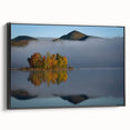 Black and white landscape art painting of Vermont scenery on framed canvas, suitable for bedroom decor.