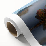 Art Deco poster of Vermont scenery in pastel colors on rolled canvas, ideal for nursery wall art.