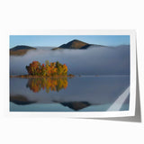 Extra large rolled print of Vermont scenery with vibrant green and floral elements, ideal for art wall dining room.