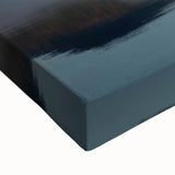 Black and white landscape art painting of Vermont scenery on stretched canvas, suitable for bedroom wall art.