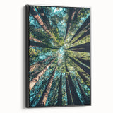 Black and white vintage poster art of a spring landscape on framed canvas, ideal for bedroom wall decor.