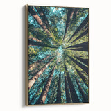 Framed canvas featuring a vintage-style landscape painting with muted green and gold tones, ideal for bedroom wall art.