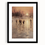 Extra large abstract art print featuring textured, colorful swirls on a black framed canvas, ideal for living room decor.