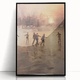 Large abstract wall art featuring swirling gray and white patterns on a black acrylic frame.