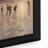 Black wall art on canvas featuring a textured, colorful abstract design, ideal for large living room spaces.