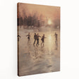 Winter-themed stretched canvas with pale blue and white colors, ideal for kitchen wall art.